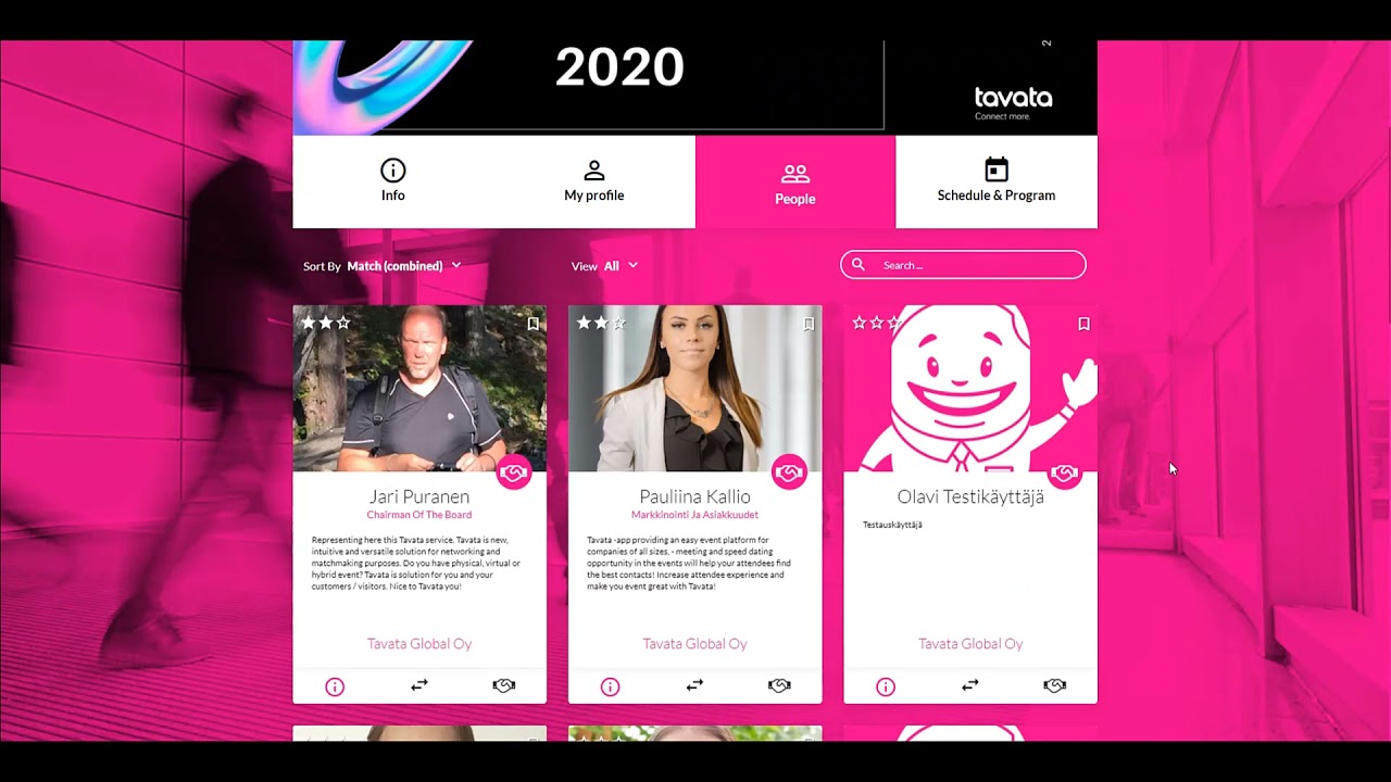 Attending an event - Participants